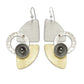 DRIFT Avant Gard Mixed Metal Statement Earrings with Accent Bead Options