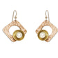 GROW Super Popular Small Angular Dangle Earrings with metal and bead options from the SCULPTURAL Collection