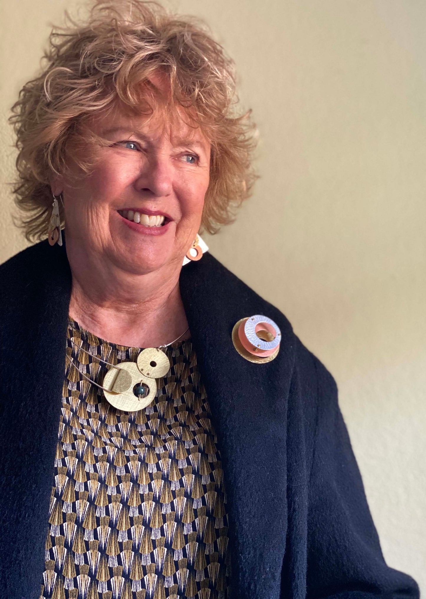 SWIRL Mixed Metal Raised Brooch