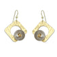 GROW Super Popular Small Angular Dangle Earrings with metal and bead options from the SCULPTURAL Collection