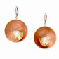 SPARK Striking Dome Shaped Mixed Metal Earrings with Metal and Accent Bead Options from the SCULPTURAL Collection
