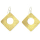 MOSS Simple Angular Metal Dangle Earrings