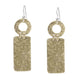 SWAY Everyday Disc and Rectangle Metal Dangle Earrings