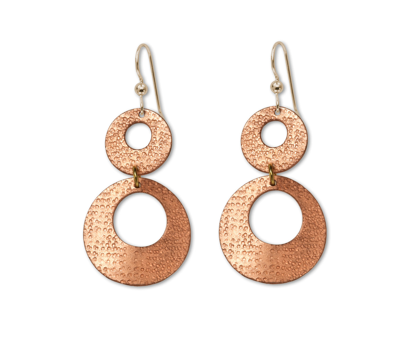 Solar - Double Circle lightweight earrings