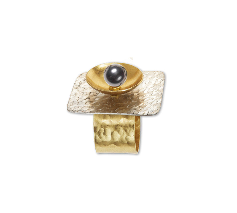 DANCE Square flat Ring-Adjustable, Accent Bead Options