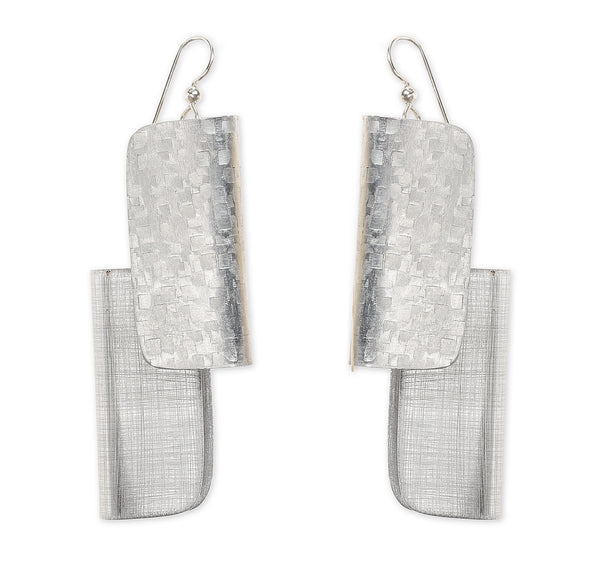 BOOK2 Double Rectangle Statement Earrings from the SCULPTURAL Collection