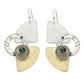 DRIFT Avant Gard Mixed Metal Statement Earrings with Accent Bead Options