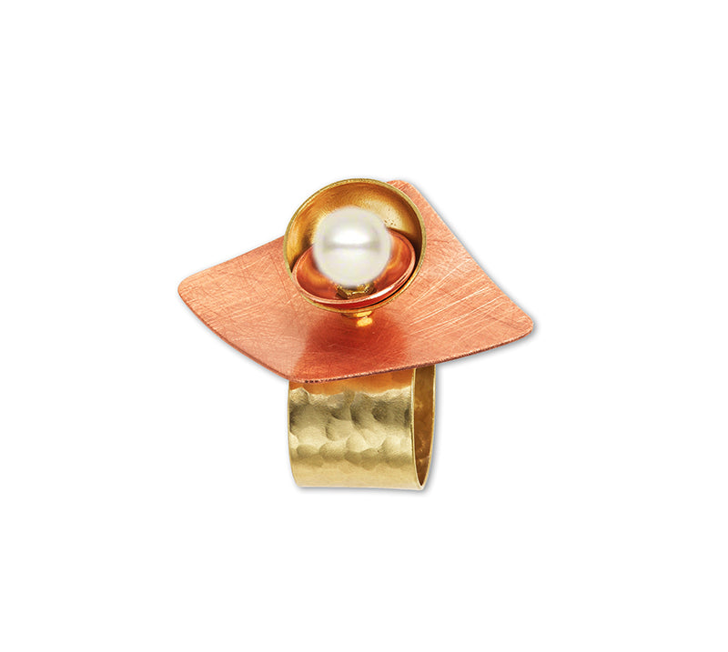 GRAIN Angular Ring-Adjustable, Accent Bead Options