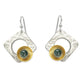 GROW Super Popular Small Angular Dangle Earrings with metal and bead options from the SCULPTURAL Collection