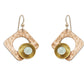 GROW Super Popular Small Angular Dangle Earrings with metal and bead options from the SCULPTURAL Collection