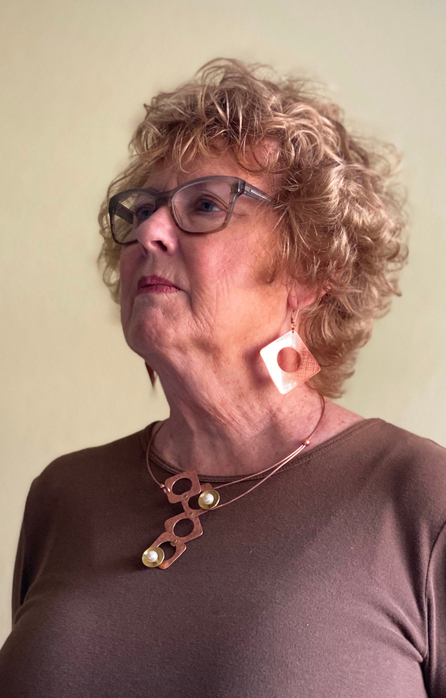 MOSS Simple Angular Metal Dangle Earrings