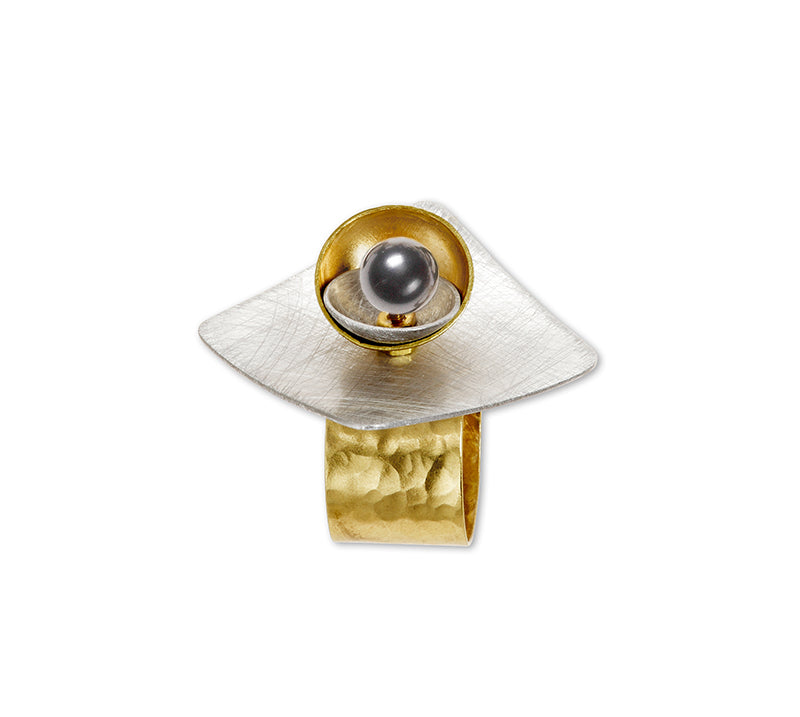 GRAIN Angular Ring-Adjustable, Accent Bead Options