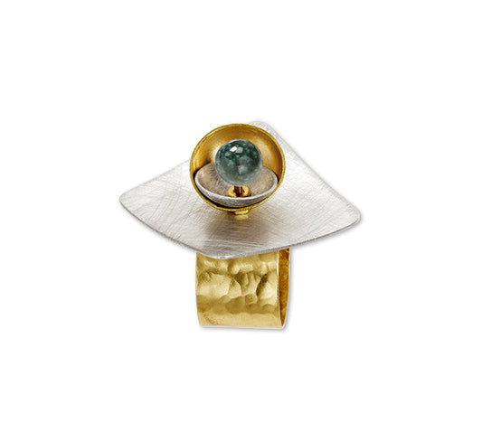 GRAIN Angular Ring-Adjustable, Accent Bead Options