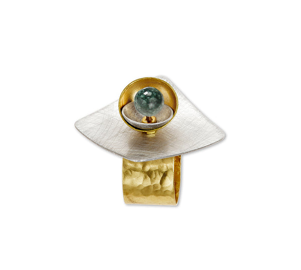 GRAIN Angular Ring-Adjustable, Accent Bead Options