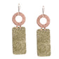 SWAY Everyday Disc and Rectangle Metal Dangle Earrings